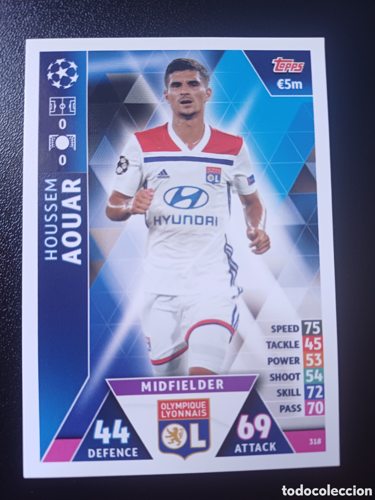 Sammelkarten: #318 HOUSSEM AOUAR OLYMPIQUE LYONNAIS TOPPS MATCH ATTAX 2018/19
