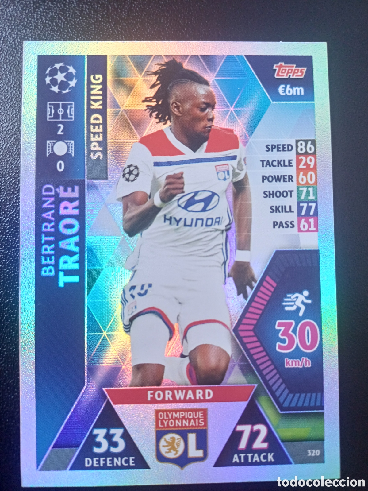 Sammelkarten: #320 BERTRAND TRAORE SPEED KING OLYMPIQUE LYONNAIS TOPPS MATCH ATTAX 2018/19