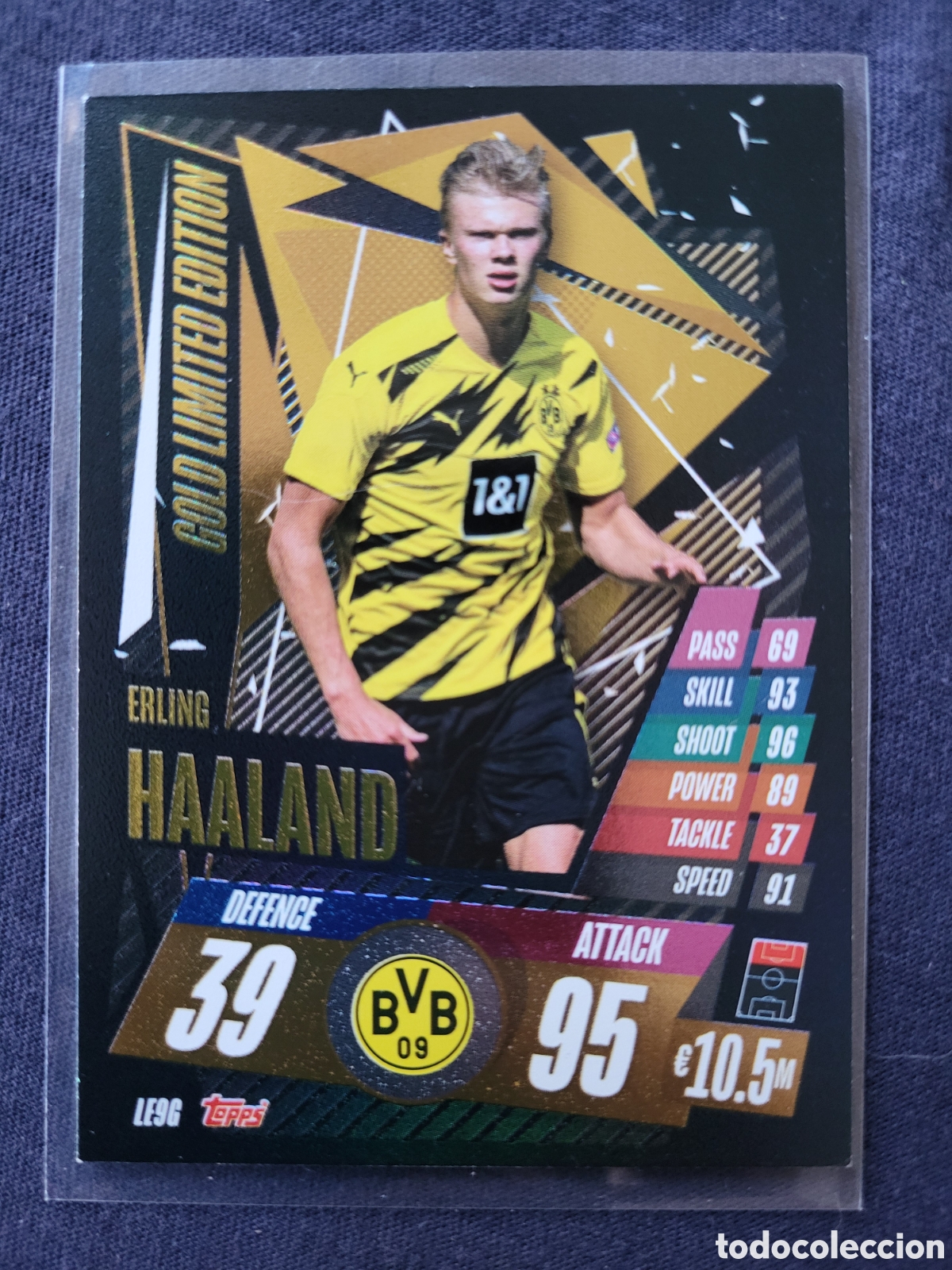 Trading Cards: LE9G Erling Haaland Gold Limited Edition / Match Attax UCL 2020