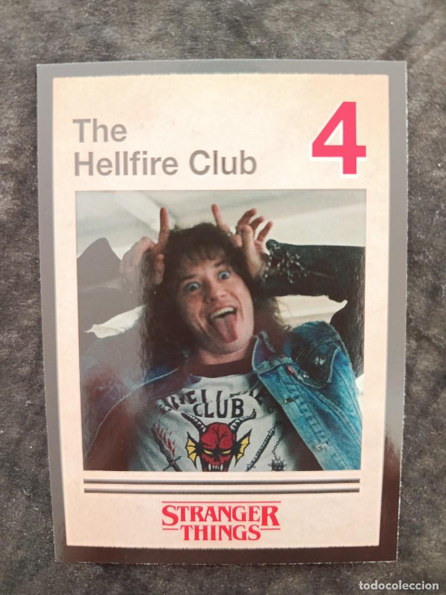 Trading Cards: STRANGER THINGS. THIS IS OUR STORY. PANINI. #74 THE HELLFIRE CLUB 4.