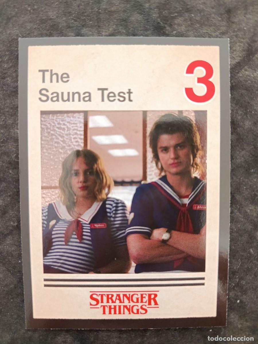Trading Cards: STRANGER THINGS. THIS IS OUR STORY. PANINI. #62 THE SAUNA TEST 3.