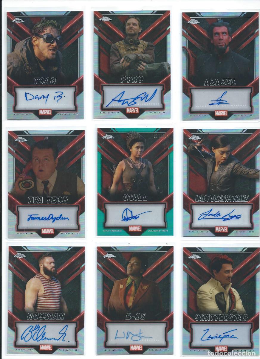 Trading Cards: TOPPS DEADPOOL WOLVERINE CARDS : LOTE 9 AUTOGRAFOS DIFERENTES