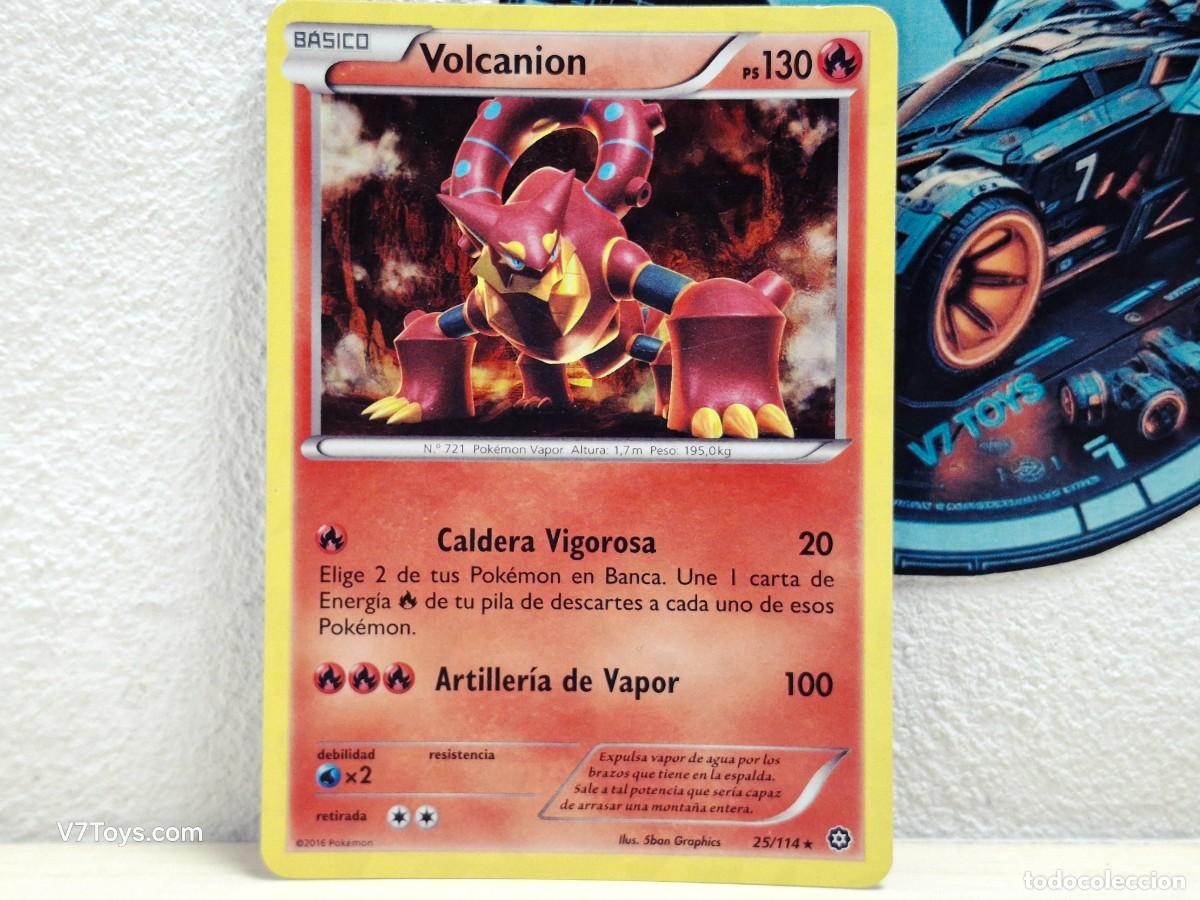 Trading Cards: Carta Volcanion 025 Pokemon 2016 XY-Asedio de Vapor ES Holo