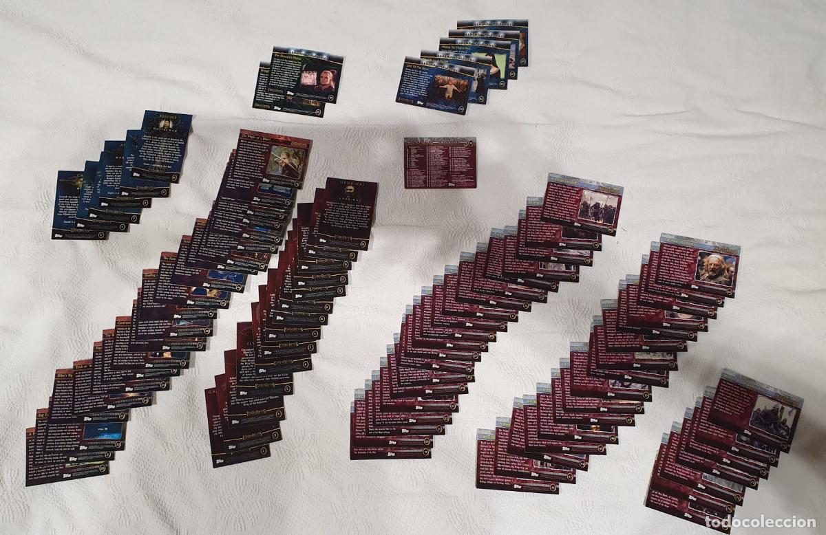 Trading Cards: LOTE DE 93 CARTAS TOPPS THE LORD OF THE RINGS - EL SE&Ntilde;OR DE LOS ANILLOS. EN INGL&Eacute;S