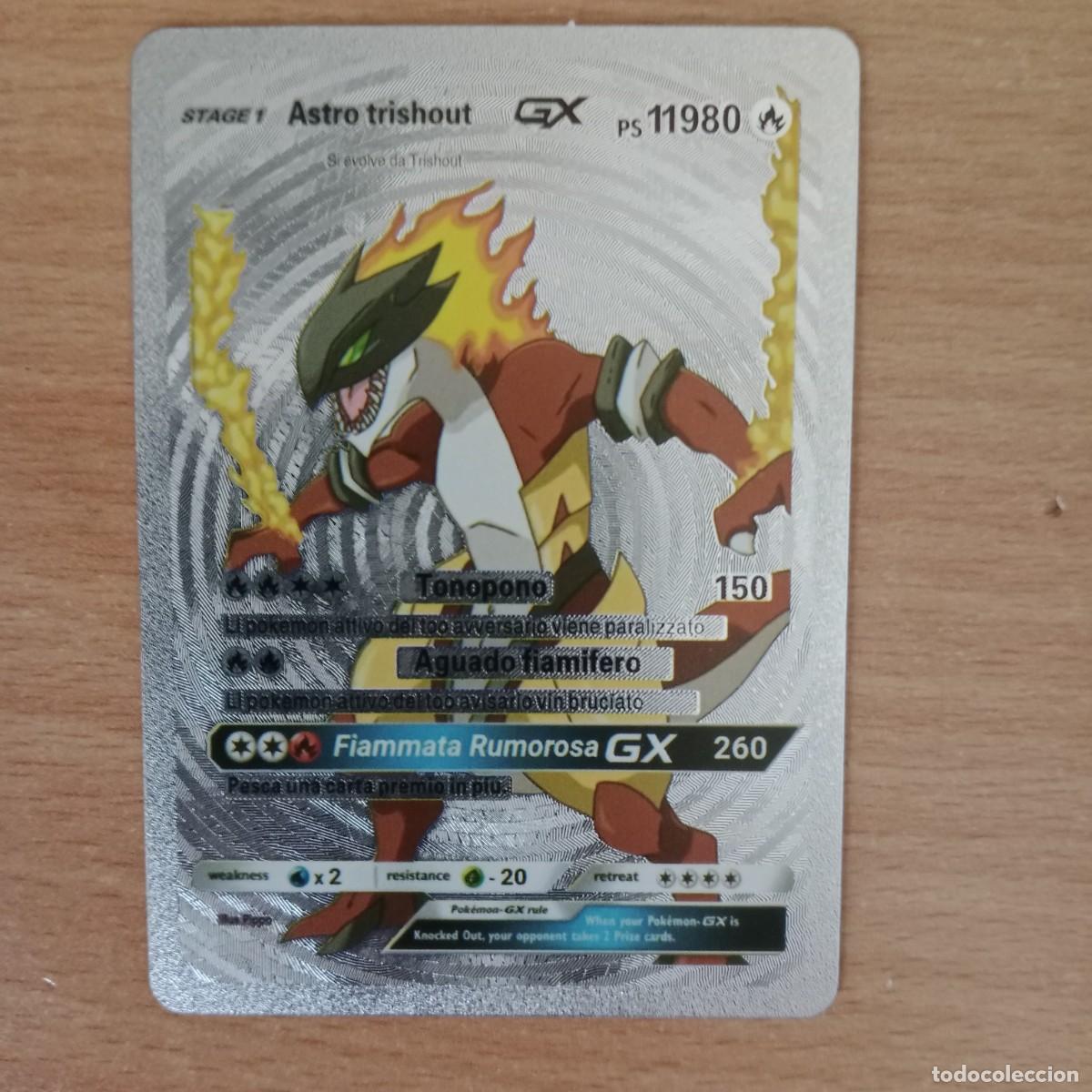 Trading Cards: ASTRO TRISHOUT GX - CARTA POK&Eacute;MON PLATA - A&Ntilde;O 2020.
