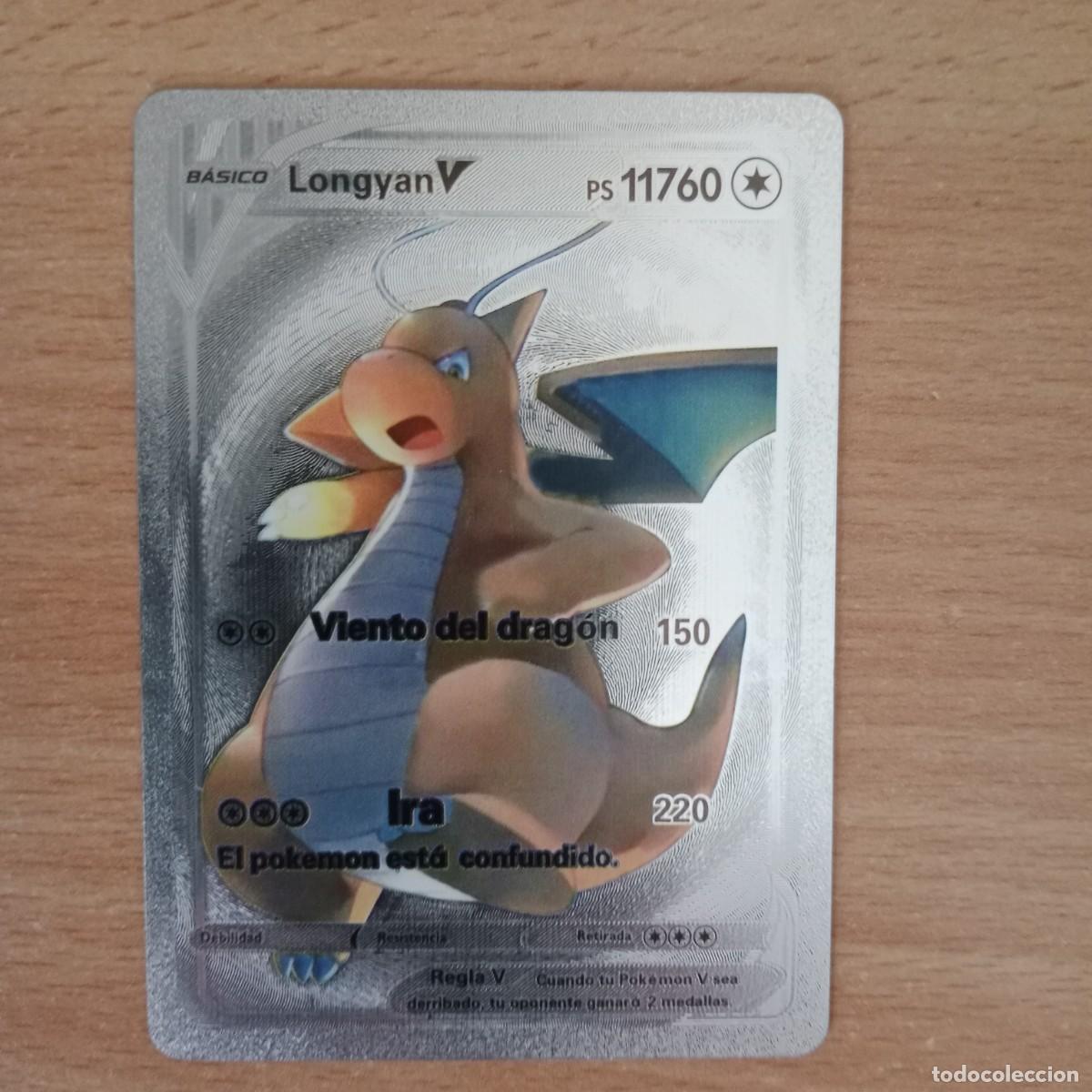 Trading Cards: LONGYAN V - CARTA POK&Eacute;MON PLATA - A&Ntilde;O 2020.