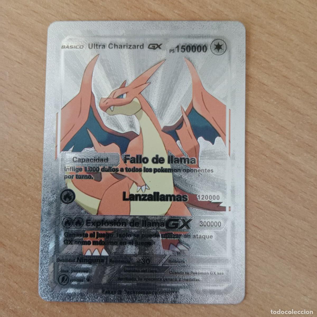 Trading Cards: ULTRA CHARIZARD GX - CARTA POK&Eacute;MON PLATA - A&Ntilde;O 2020.