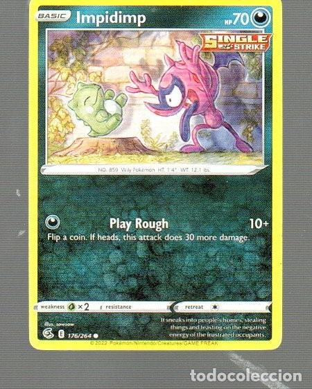 Trading Cards: CROMO DE POK&Eacute;MON B&Aacute;SICO IMPIDIMPI N&ordm; 859 DEL A&Ntilde;O 2022