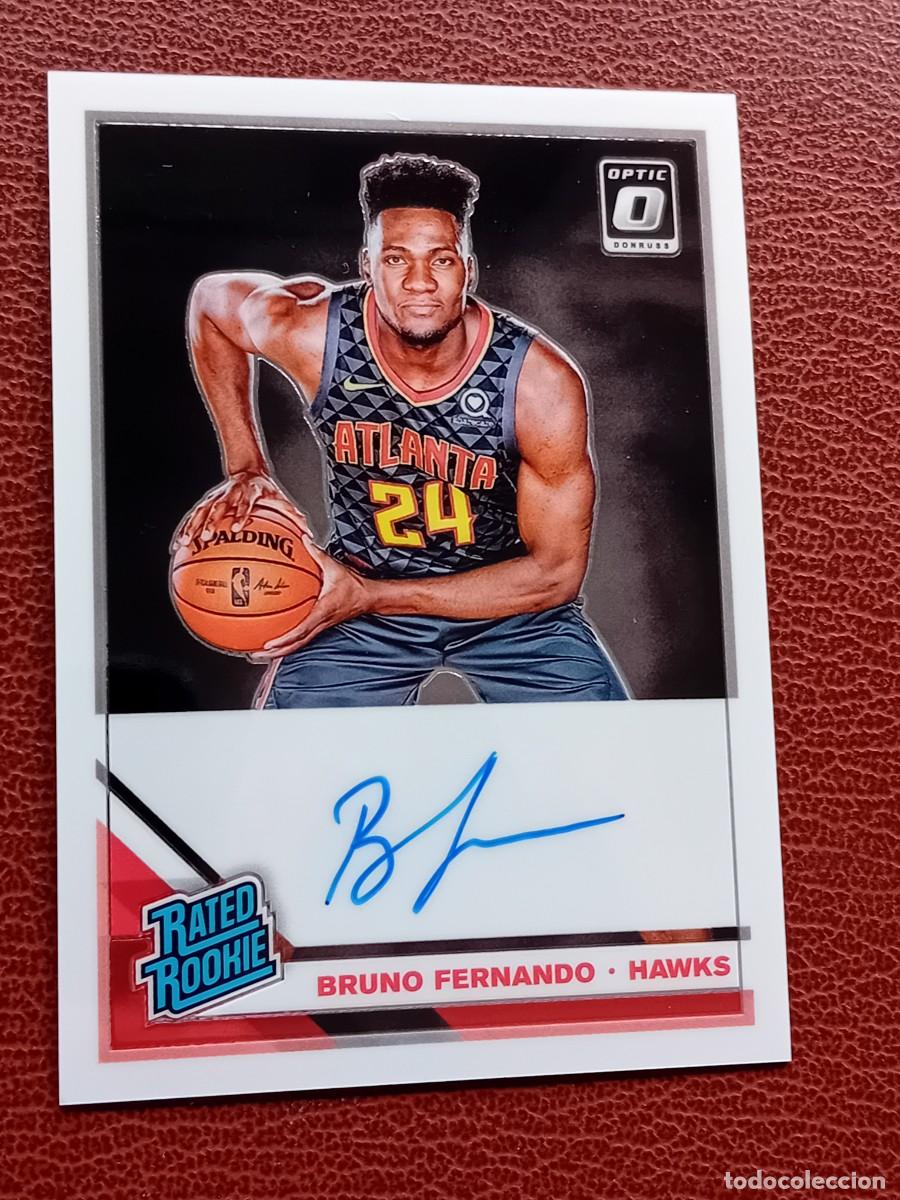 Trading Cards: Rookie On Card Auto 177 Bruno Fernando Donruss Optic 2019-20