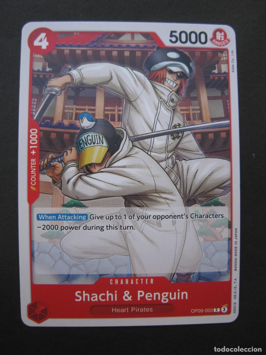 Trading Cards: CARTA - ONE PIECE - TRADING CARD - SHACHI & PENGUIN - EN INGL&Eacute;S - BANDAI.