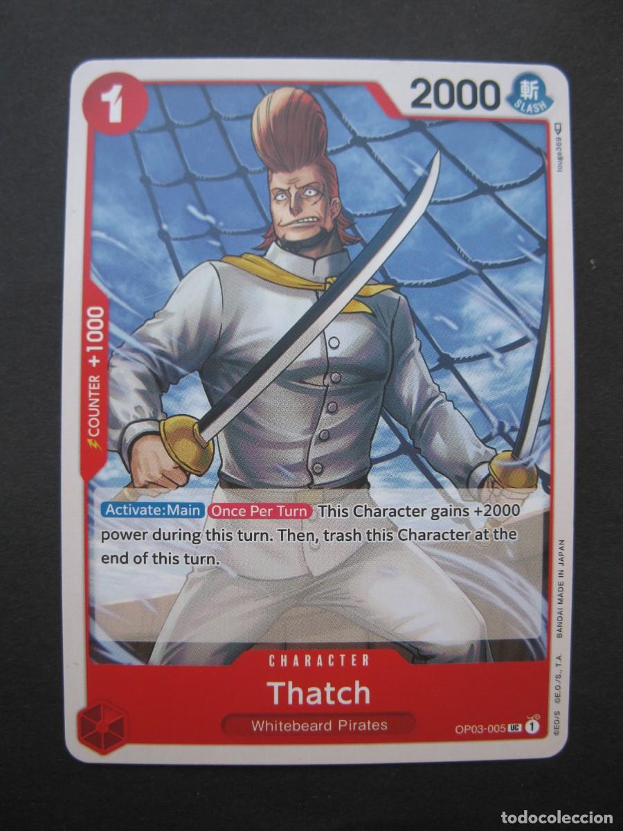 Trading Cards: CARTA - ONE PIECE - TRADING CARD - THATCH - EN INGL&Eacute;S - BANDAI.