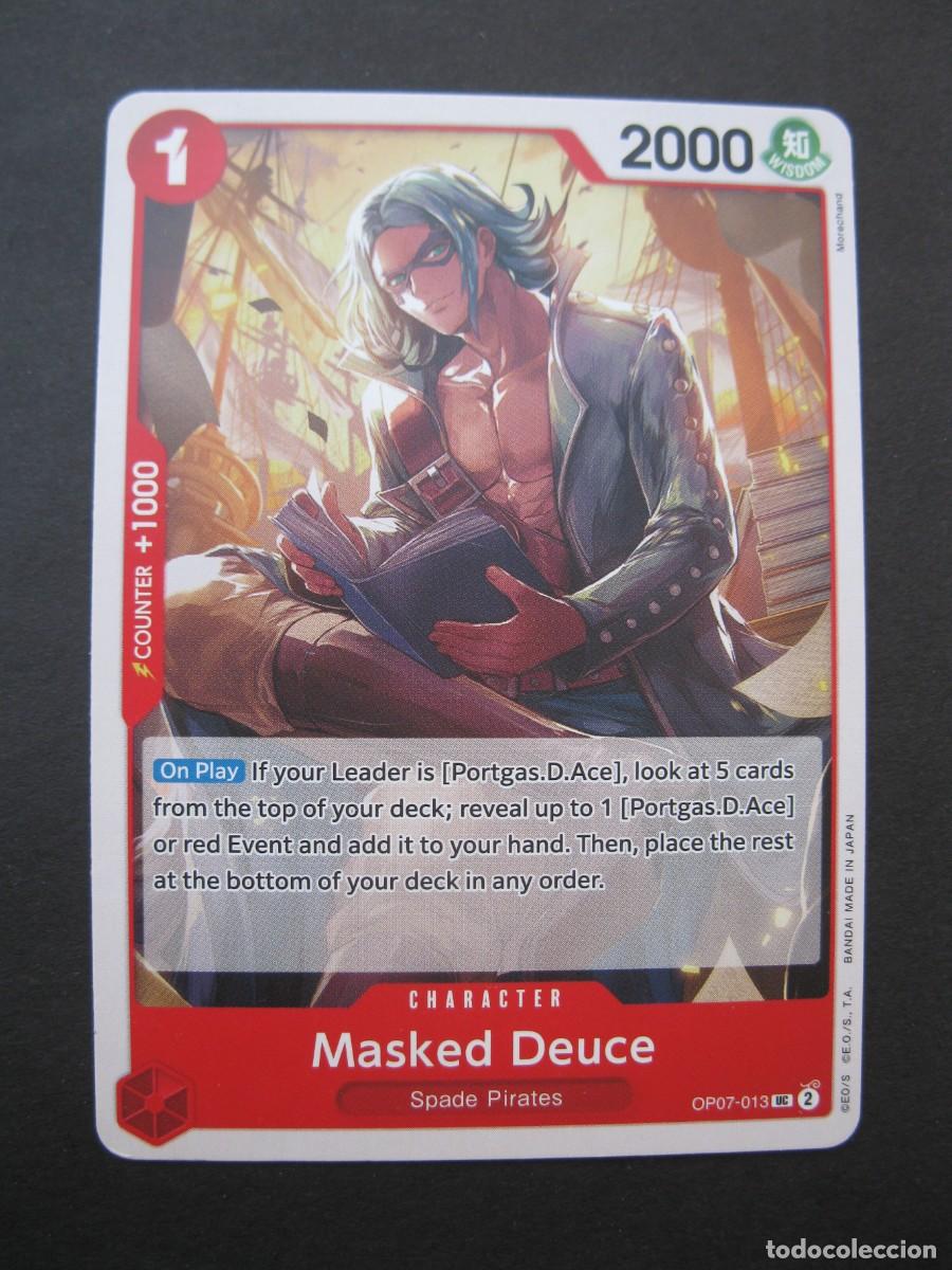 Trading Cards: CARTA - ONE PIECE - TRADING CARD - MASKED DEUCE - EN INGL&Eacute;S - BANDAI.