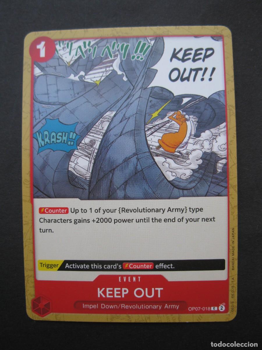 Trading Cards: CARTA - ONE PIECE - TRADING CARD - KEEP OUT - EN INGL&Eacute;S - BANDAI.