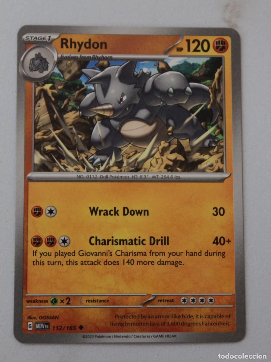 Trading Cards: Rhydon 112/165 Reverse Holo Pok&eacute;mon TCG 151