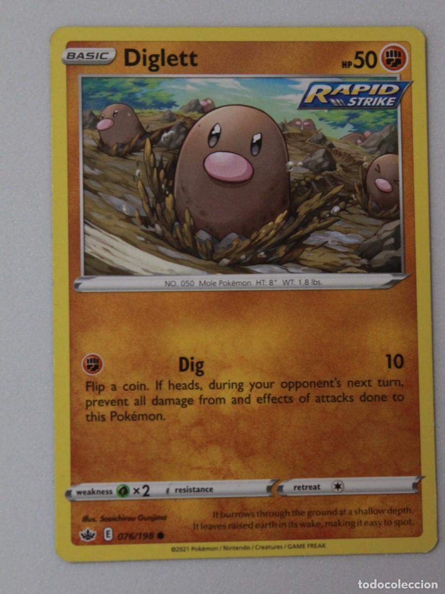 Trading Cards: Diglett Rapid Strike 076/198 Pok&eacute;mon TCG Chilling Reign