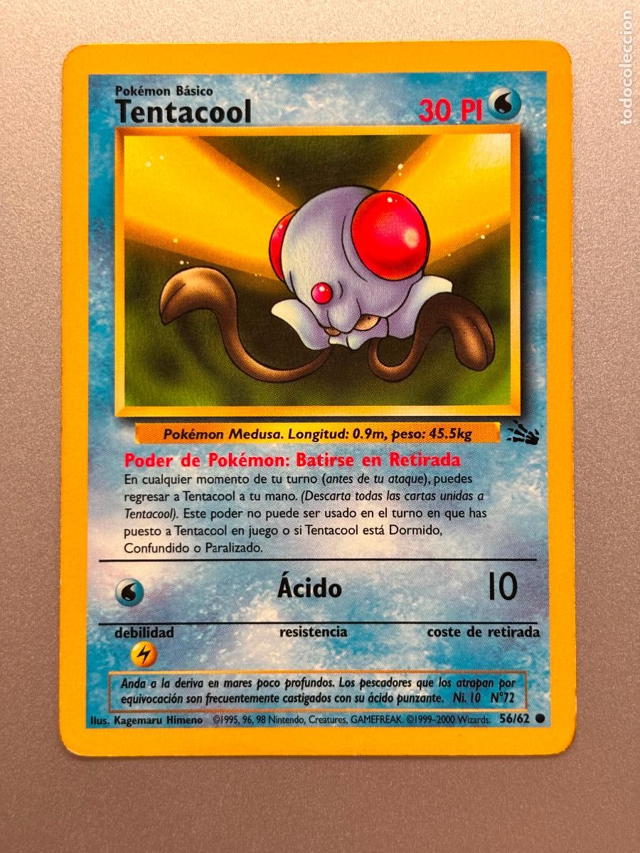 Trading Cards: POKEMON TCG - TENTACOOL ( FOSSIL # 56 )