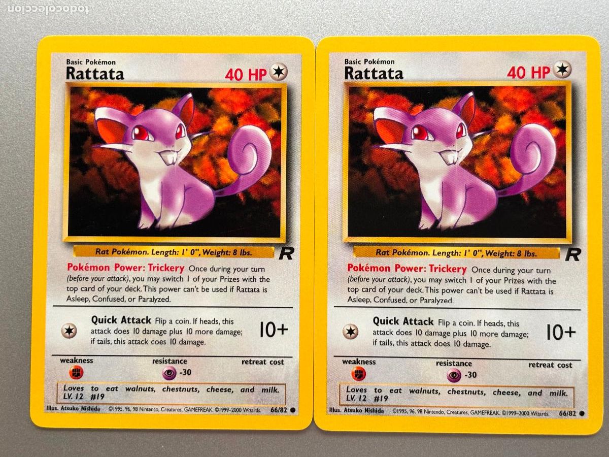 Trading Cards: POKEMON TCG - RATTATA x 2 ( TEAM ROCKET # 66 )