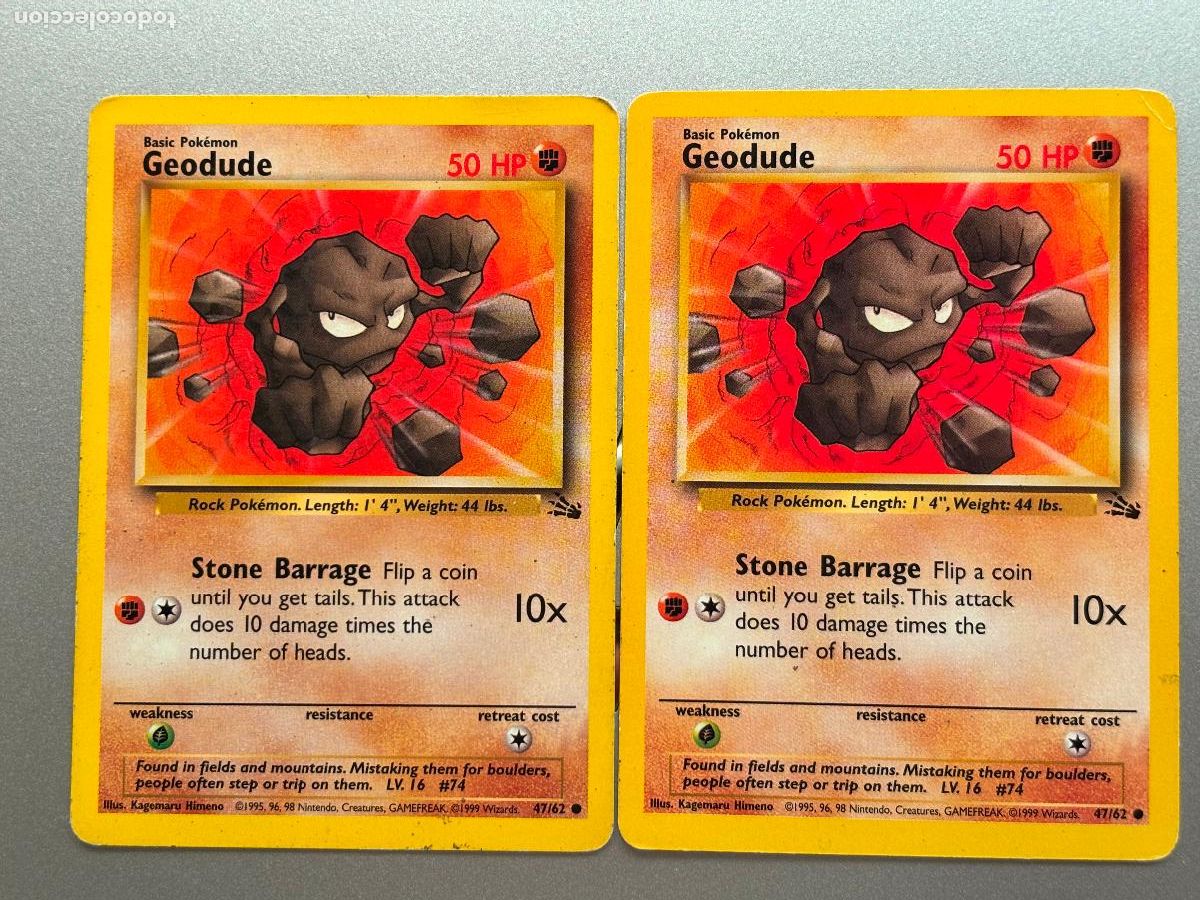 Trading Cards: POKEMON TCG - GEODUDE x 2 ( FOSSIL # 47 )