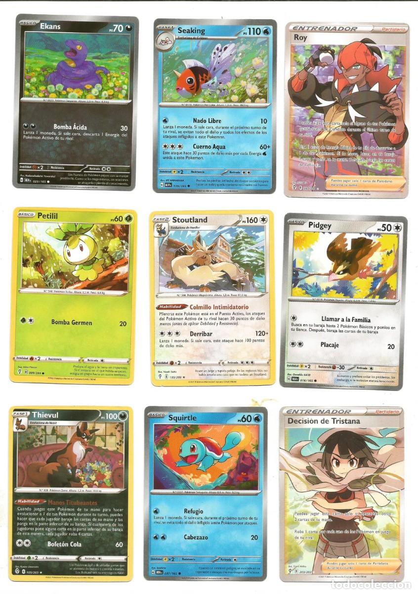 Trading Cards: POK&Eacute;MON - LOTE DE 9 CARTAS - ESPA&Ntilde;OL