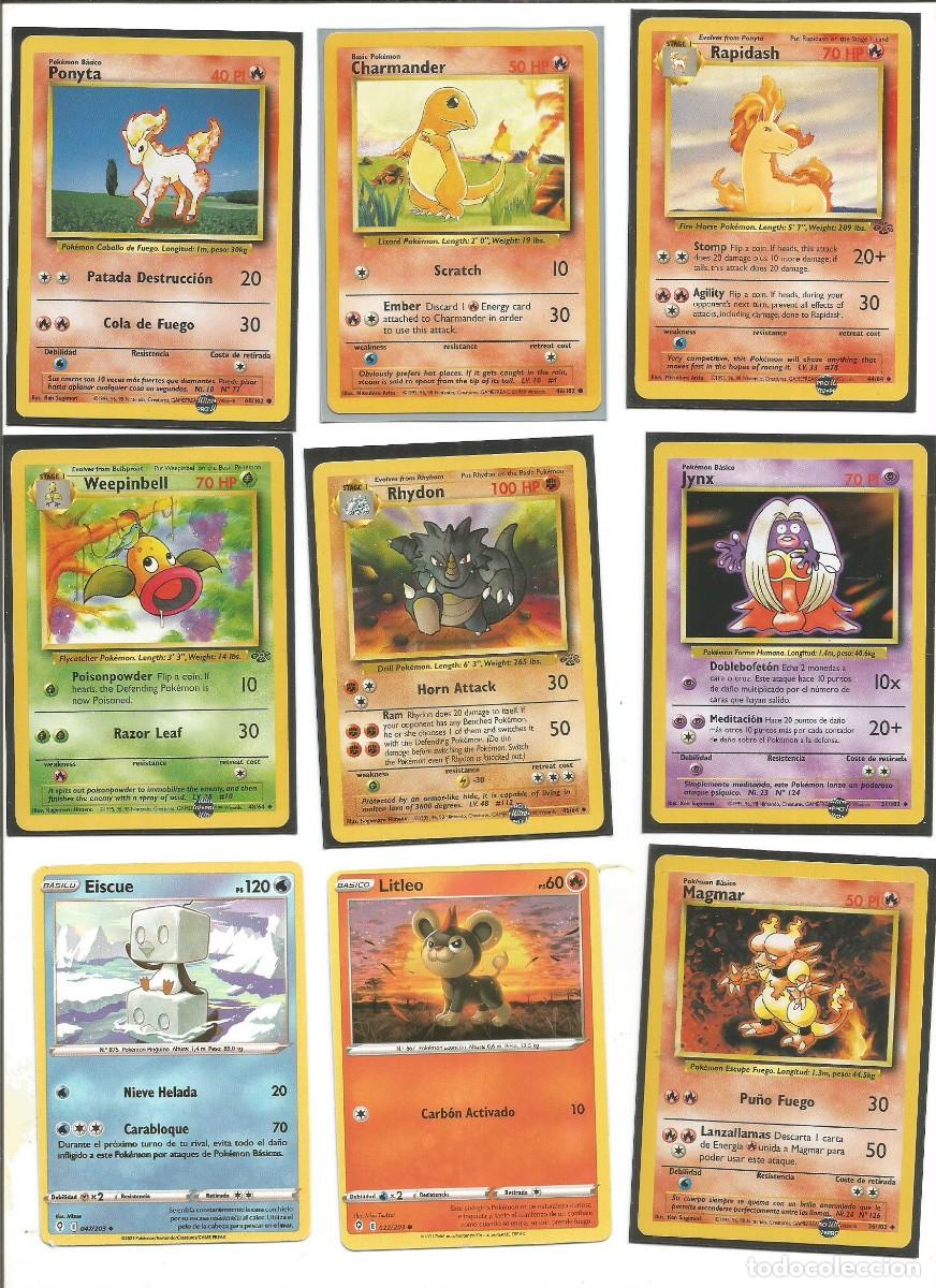 Trading Cards: POK&Eacute;MON - LOTE DE 9 CARTAS - ESPA&Ntilde;OL/INGL&Eacute;S ANTIGUAS