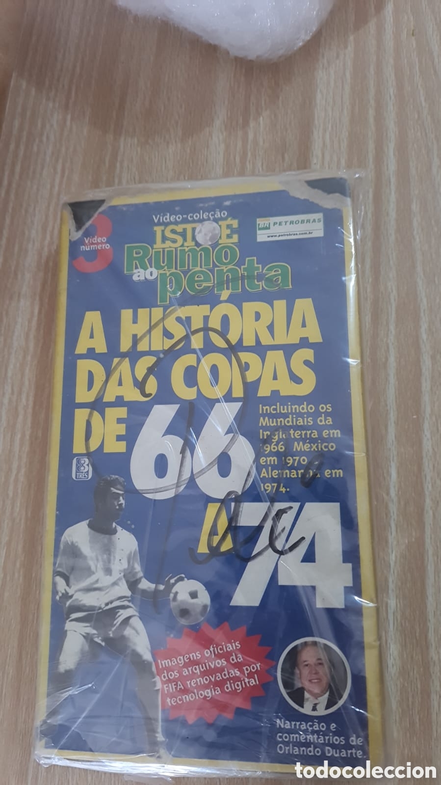 Trading Cards: Fita e selo raros Pel&eacute;