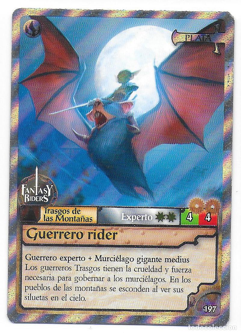 Trading Cards: PANINI - Fantasy Riders 2018 - N&uacute;mero 197 Guerrero rider PLATA