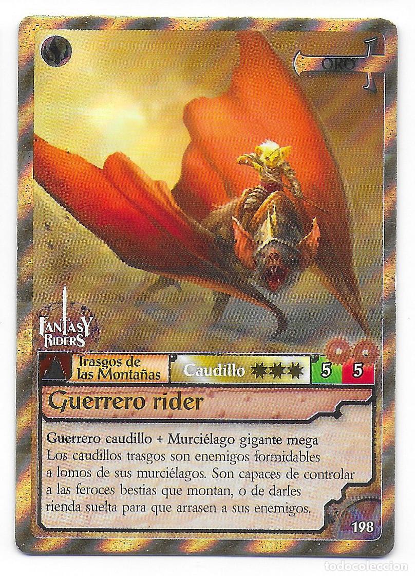 Trading Cards: PANINI - Fantasy Riders 2018 - N&uacute;mero 198 Guerrero rider ORO