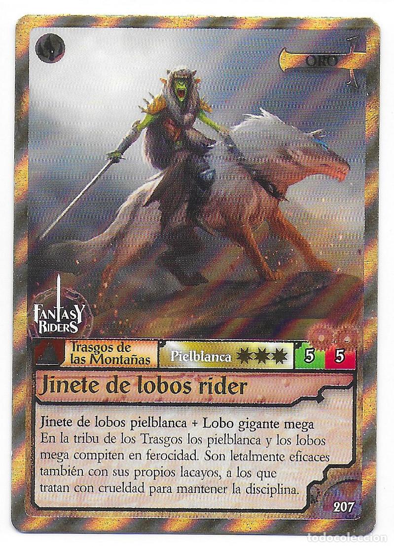 Trading Cards: PANINI - Fantasy Riders 2018 - N&uacute;mero 207 Jinete de lobos rider ORO