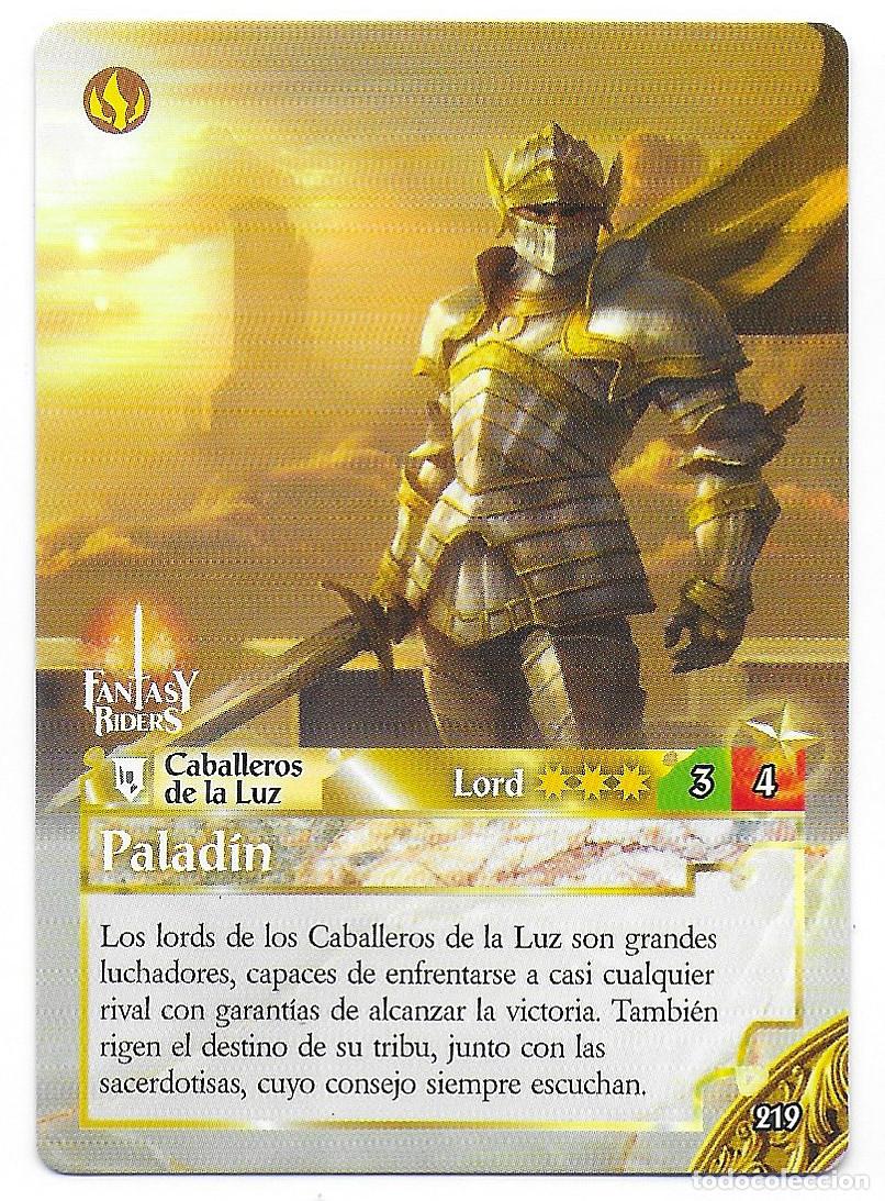 Trading Cards: PANINI - Fantasy Riders 2018 - N&uacute;mero 219 Palad&iacute;n