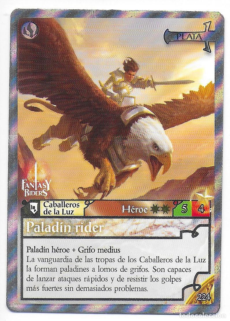 Trading Cards: PANINI - Fantasy Riders 2018 - N&uacute;mero 224 Palad&iacute;n rider PLATA