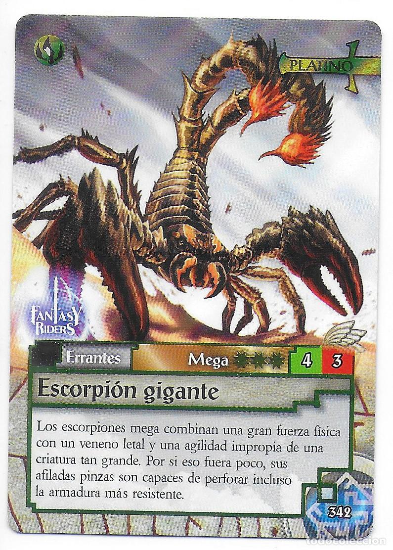 Trading Cards: PANINI - Fantasy Riders 2018 - N&uacute;mero 342 Escorpi&oacute;n gigante PLATINO