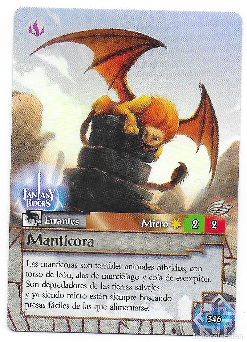 Trading Cards: PANINI - Fantasy Riders 2018 - N&uacute;mero 346 Mant&iacute;cora