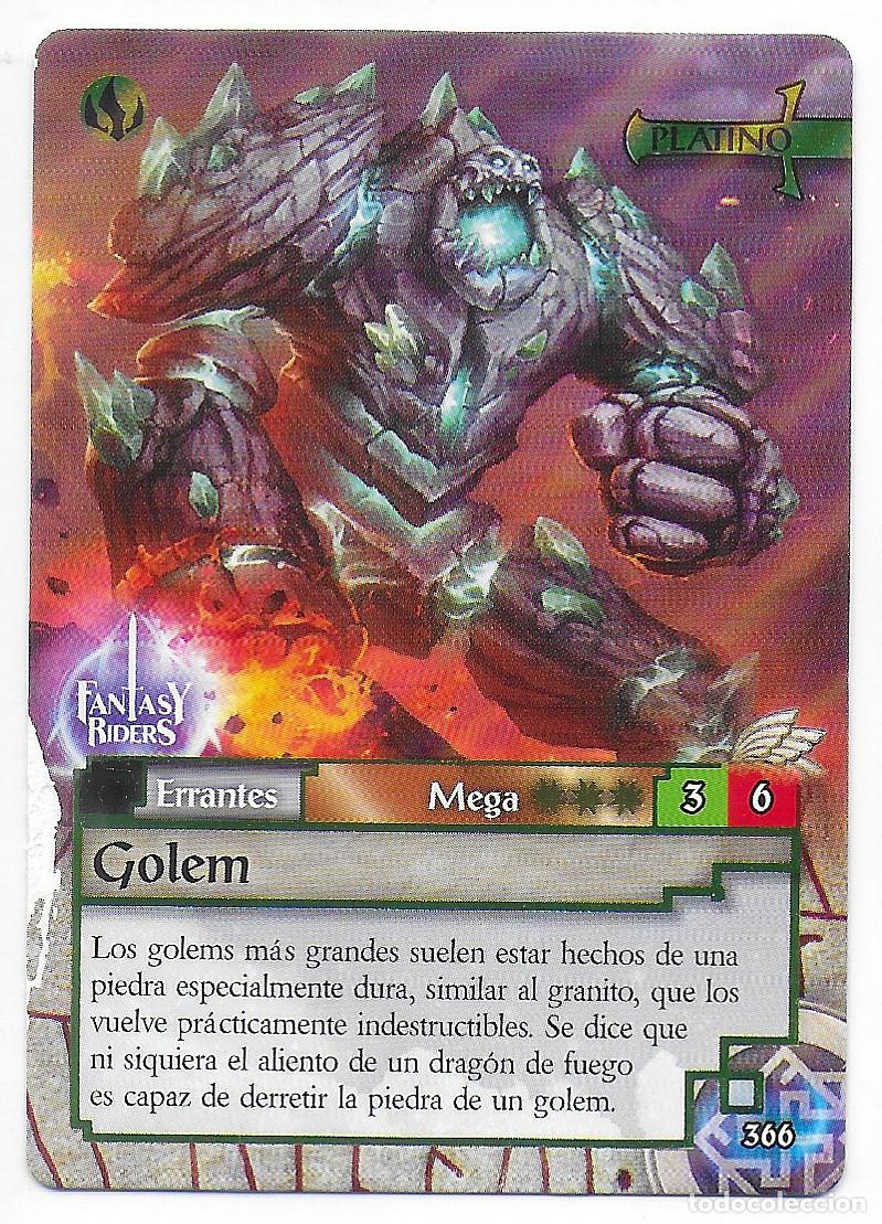 Trading Cards: PANINI - Fantasy Riders 2018 - N&uacute;mero 366 Golem PLATINO