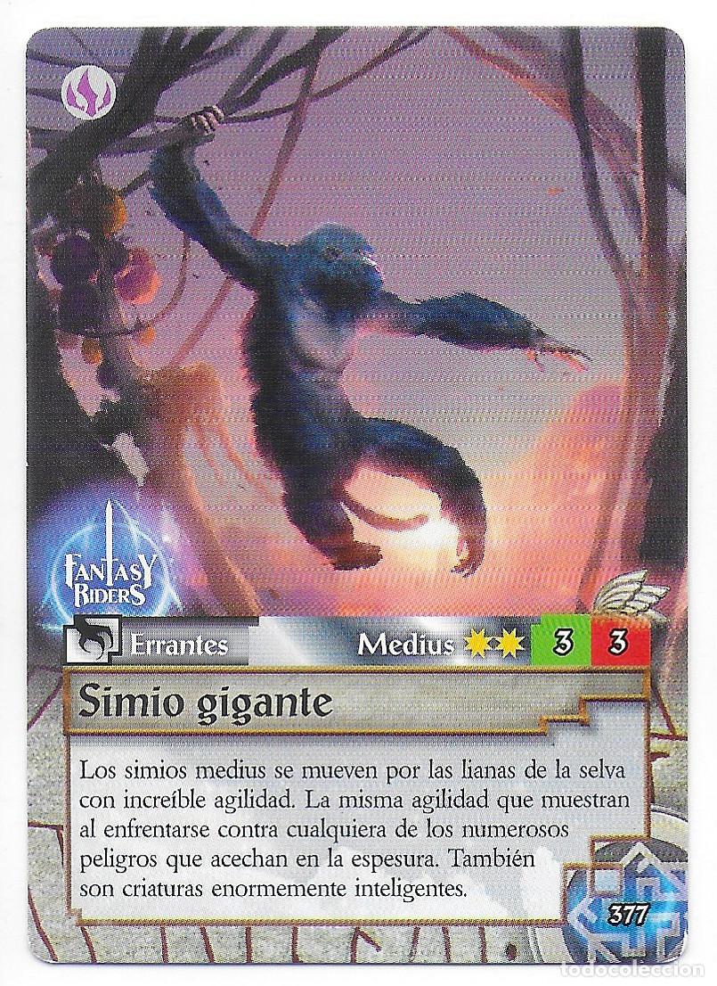 Trading Cards: PANINI - Fantasy Riders 2018 - N&uacute;mero 377 Simio gigante