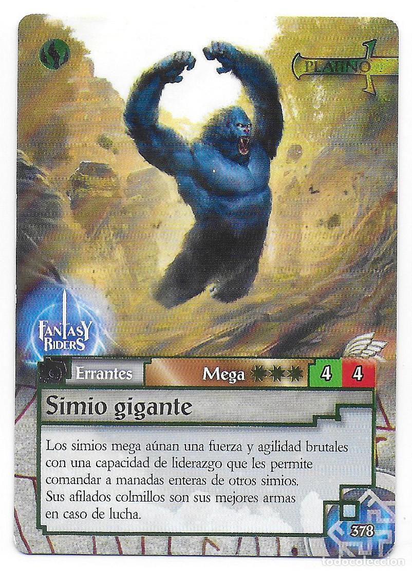 Trading Cards: PANINI - Fantasy Riders 2018 - N&uacute;mero 378 Simio gigante PLATINO