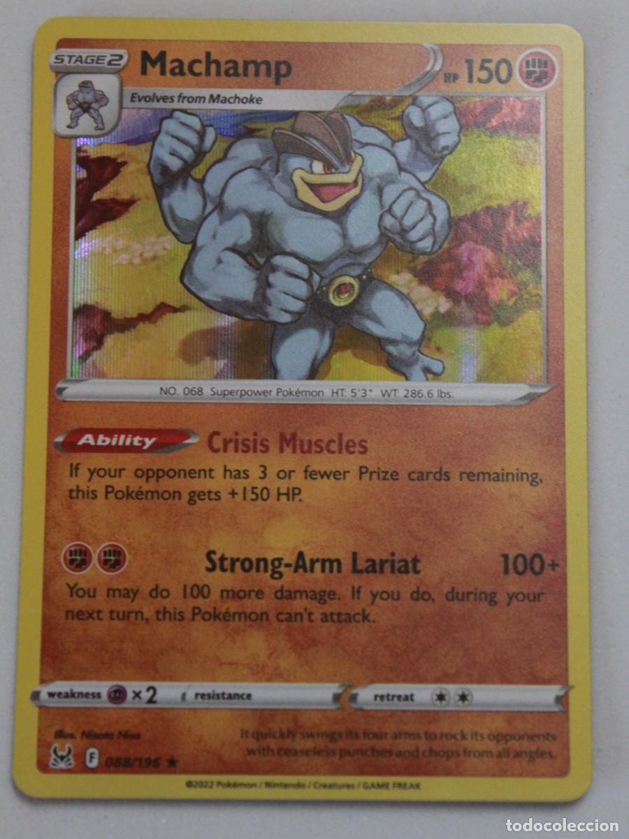 Trading Cards: Carta Pok&eacute;mon Machamp Holo 088/196 Lost Origin Rare Ingles TCG
