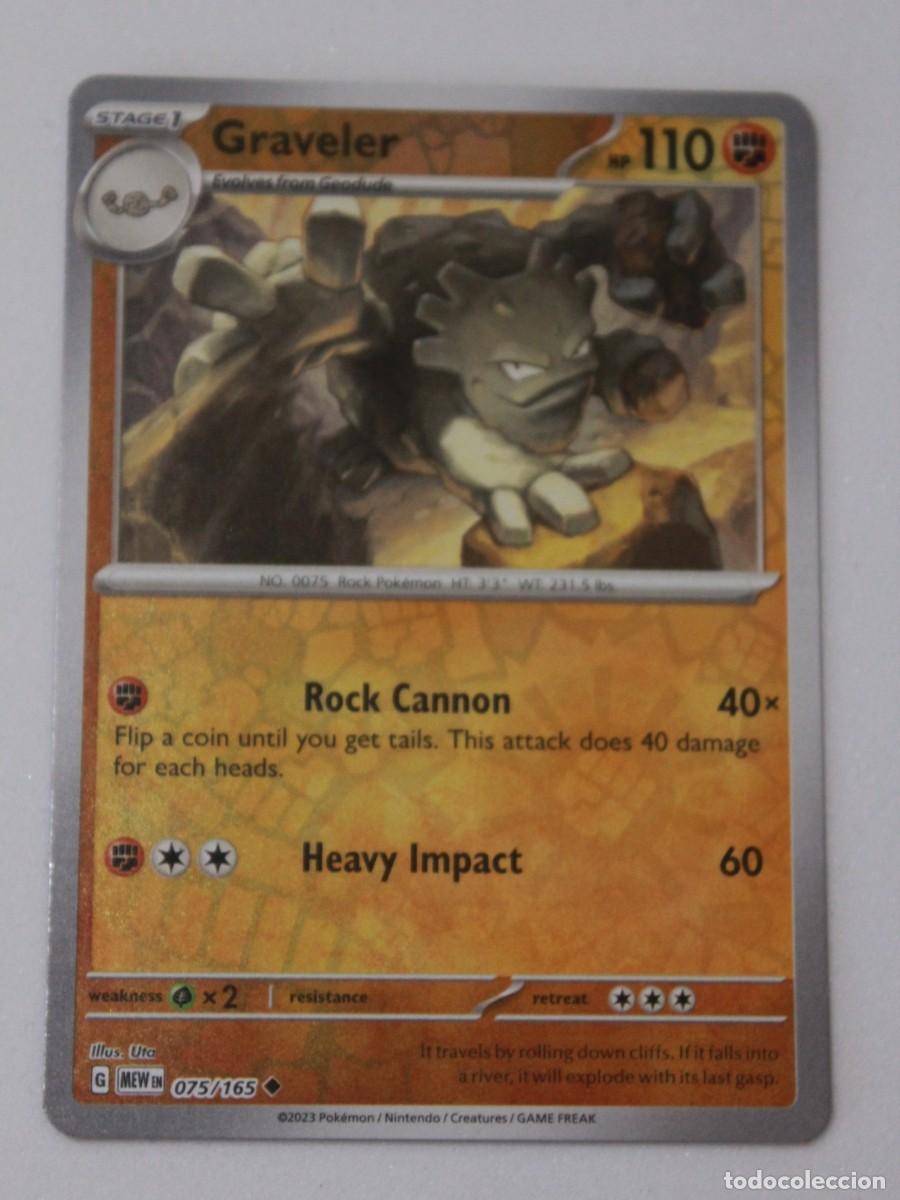 Trading Cards: Carta Pok&eacute;mon Graveler Reverse Holo 075/165 Pokemon 151 Ingles TCG