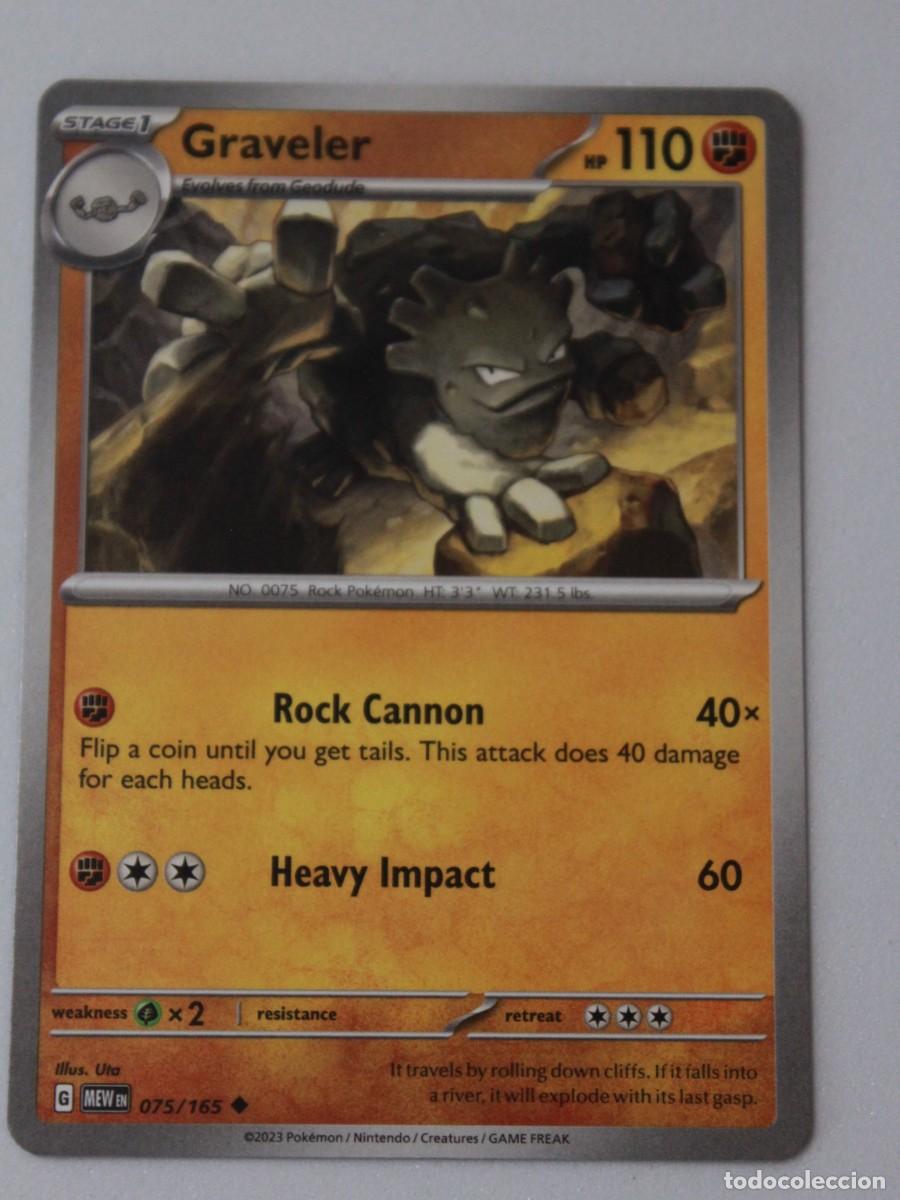 Trading Cards: Carta Pok&eacute;mon Graveler 075/165 Pokemon 151 Ingles Original TCG