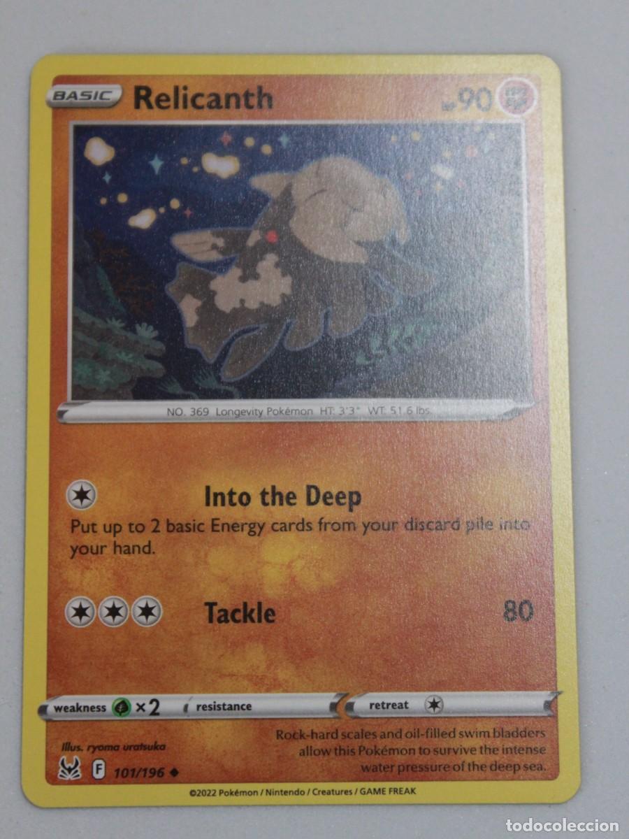 Trading Cards: Carta Pok&eacute;mon Relicanth Reverse Holo 101/196 Lost Origin Ingles TCG