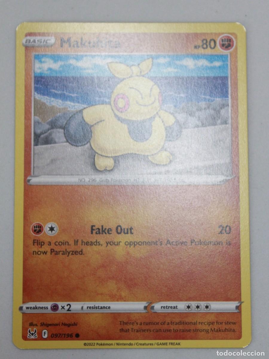 Trading Cards: Carta Pok&eacute;mon Makuhita Reverse Holo 097/196 Lost Origin Ingles TCG