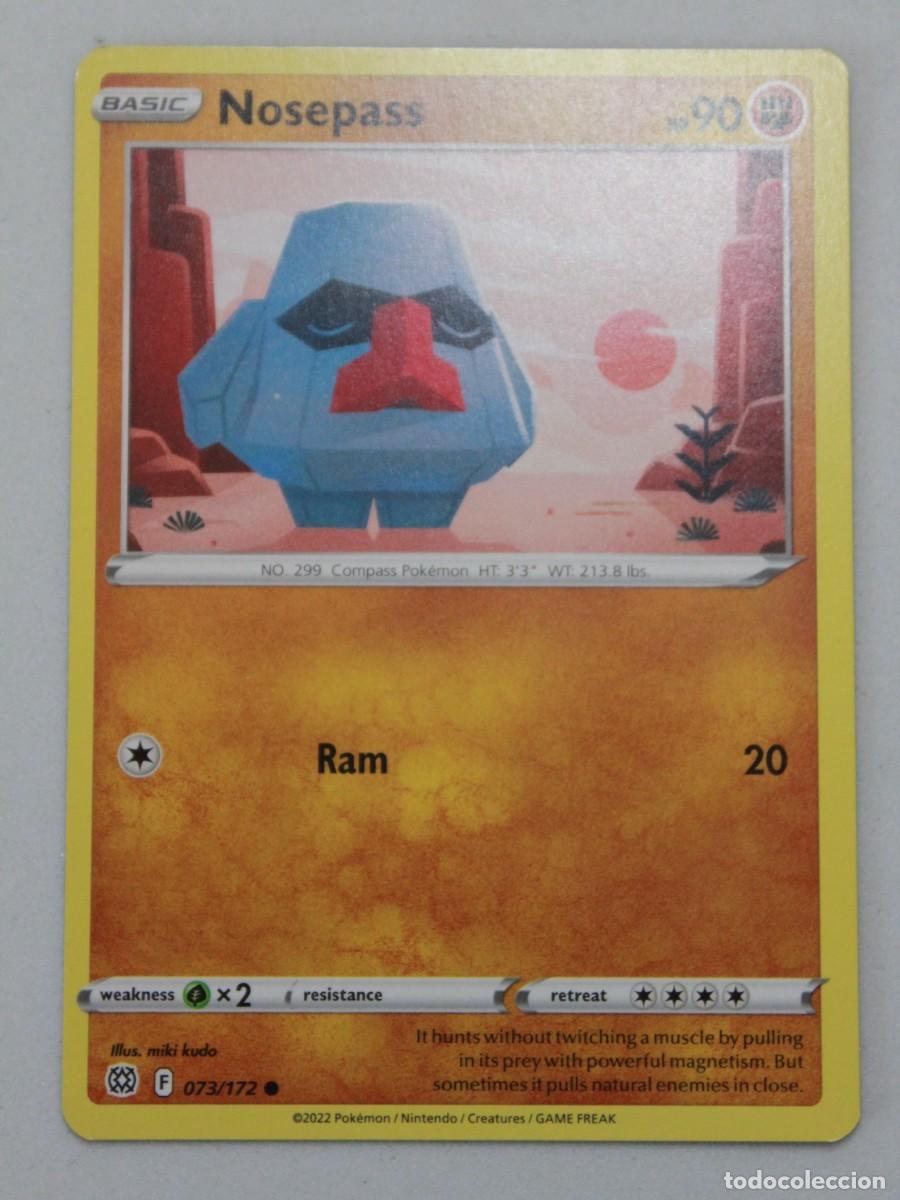 Trading Cards: Carta Pok&eacute;mon Nosepass Reverse Holo 073/172 Brilliant Stars Ingles TCG