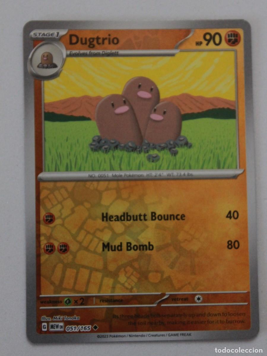 Trading Cards: Carta Pok&eacute;mon Dugtrio Reverse Holo 051/165 Pokemon 151 Ingles TCG