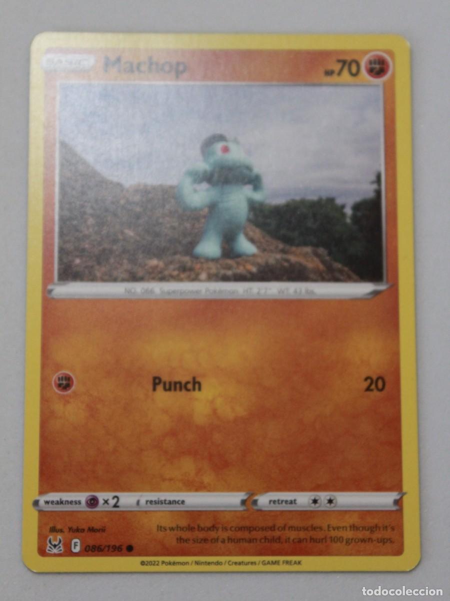 Trading Cards: Carta Pok&eacute;mon Machop Reverse Holo 086/196 Lost Origin Ingles TCG