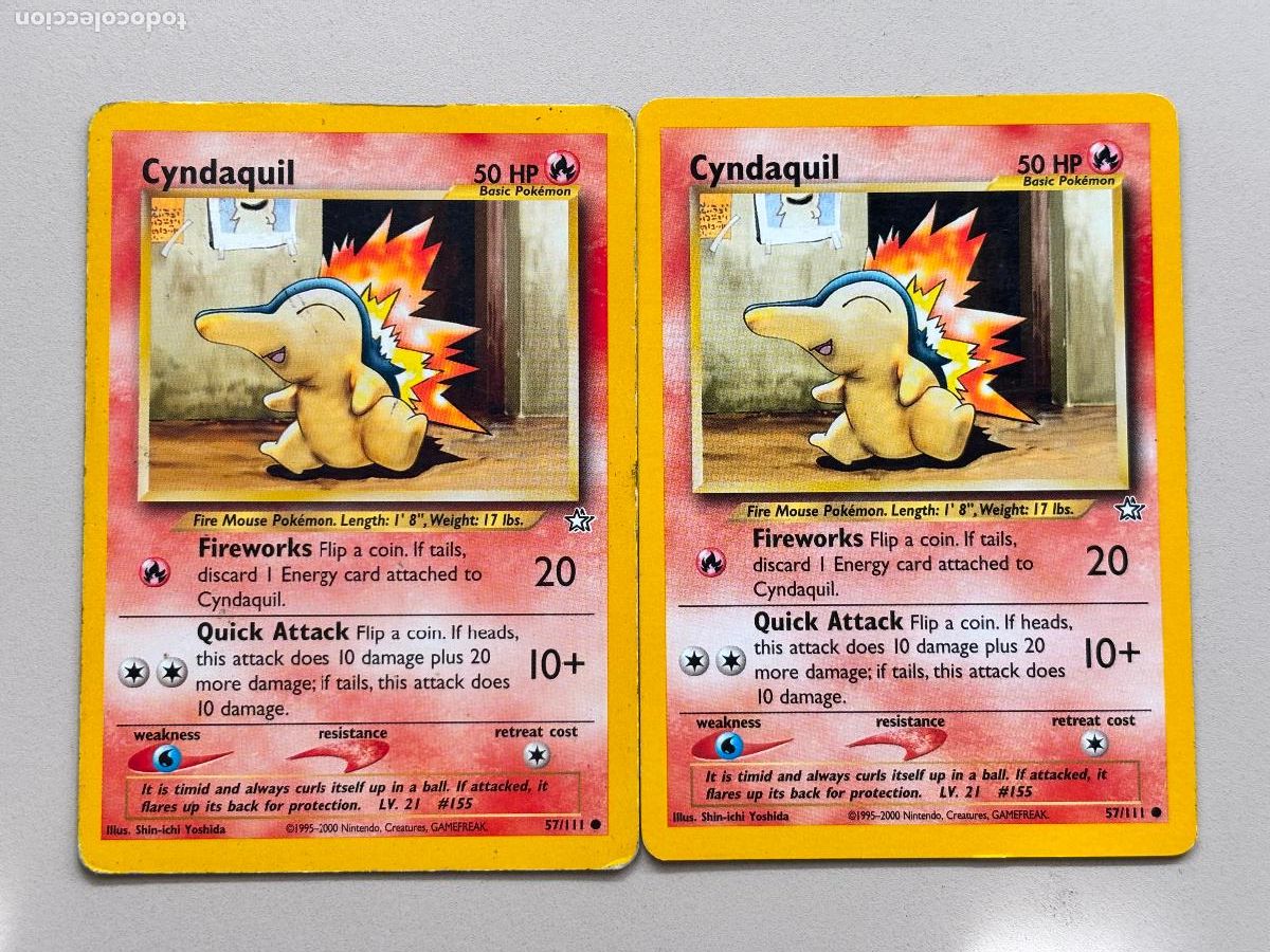 Trading Cards: POKEMON TCG - CYNDAQUIL x 2 ( NEO GENESIS # 57 )