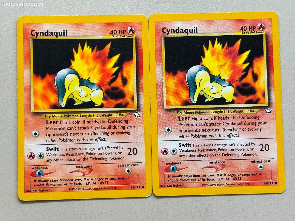 Trading Cards: POKEMON TCG - CYNDAQUIL x 2 ( NEO GENESIS # 56 )