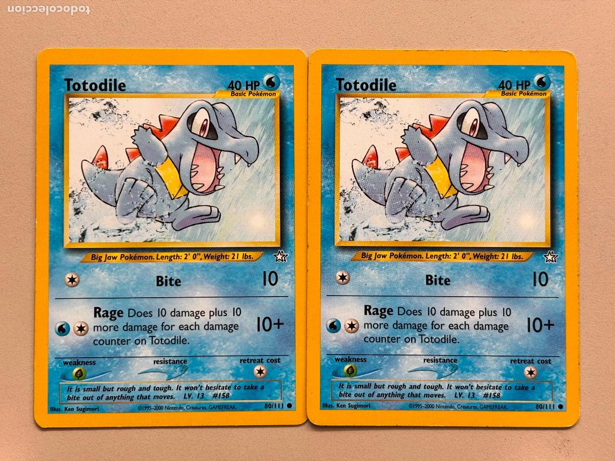 Cartes &agrave; &Eacute;changer: POKEMON TCG - TOTODILE x 2 ( NEO GENESIS # 80 )