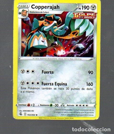 Trading Cards: CROMO DE POK&Eacute;MON FASE 1 COPPERAJAH N&ordm; 879 DEL A&Ntilde;O 2021
