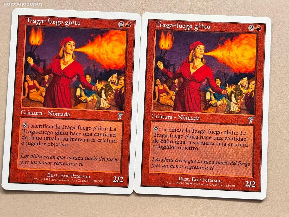 Trading Cards: MAGIC THE GATHERING - TRAGA-FUEGO GHITU x 2 ( S&Eacute;PTIMA EDICI&Oacute;N )