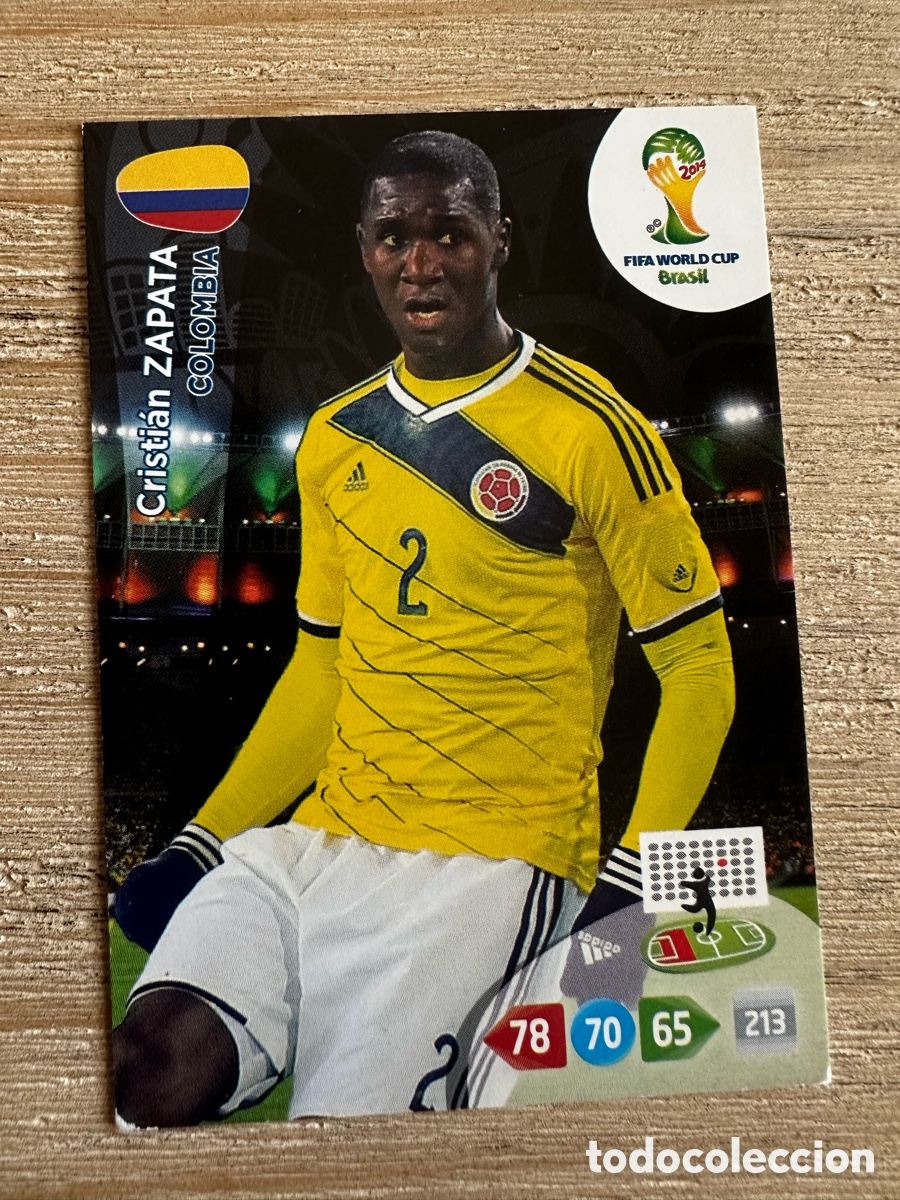 Cartas Colecion&aacute;veis: CRISTIAN ZAPATA COLOMBIA ADRENALYN XL FIFA WORLD CUP BRASIL 2014 MUNDIAL 14 PANINI