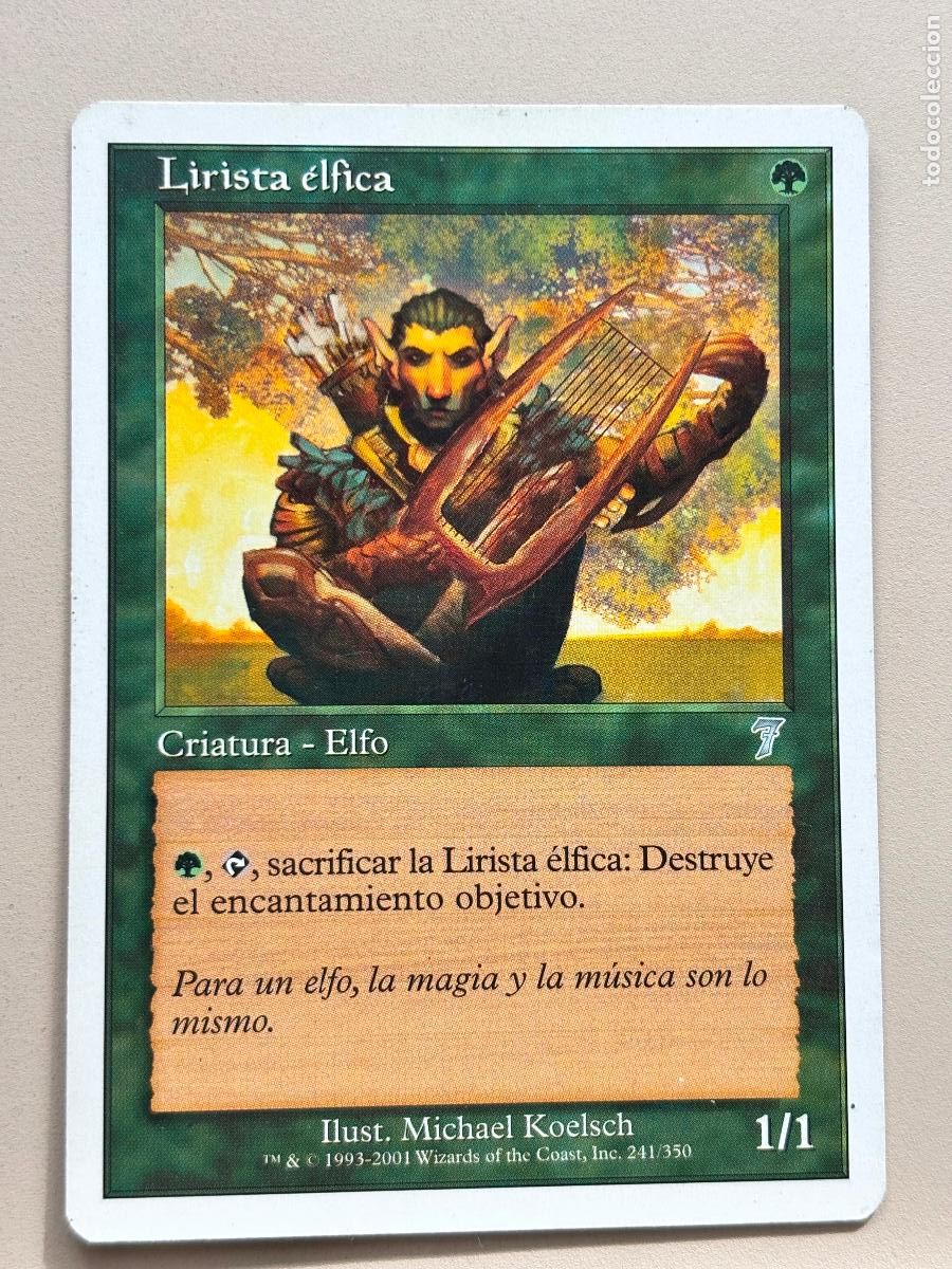 Trading Cards: MAGIC THE GATHERING - LIRISTA &Eacute;LFICA ( S&Eacute;PTIMA EDICI&Oacute;N )
